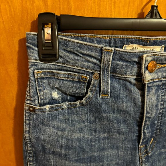 Madewell Distressed Curvy High Rise‎ Skinny Jeans Size 25R - Picture 2 of 16